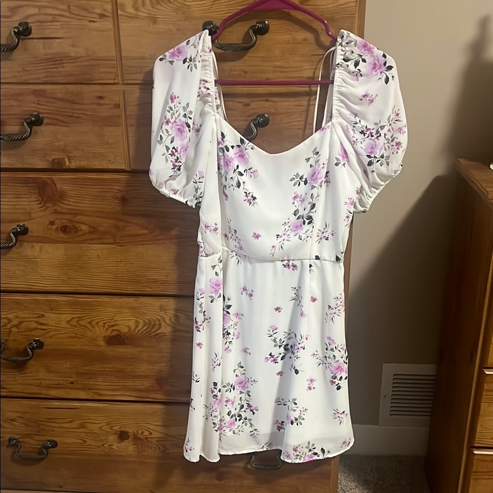 Miami Brand Floral Puff Sleeve Dress